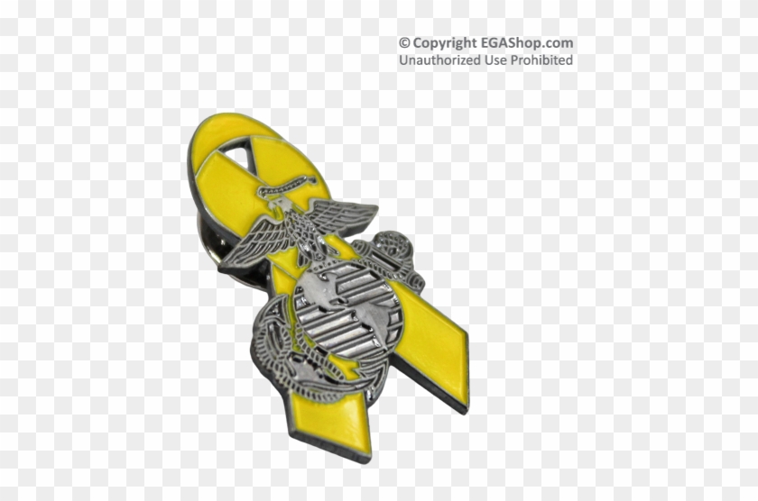 Eagle Globe And Anchor Yellow Ribbon Clipart