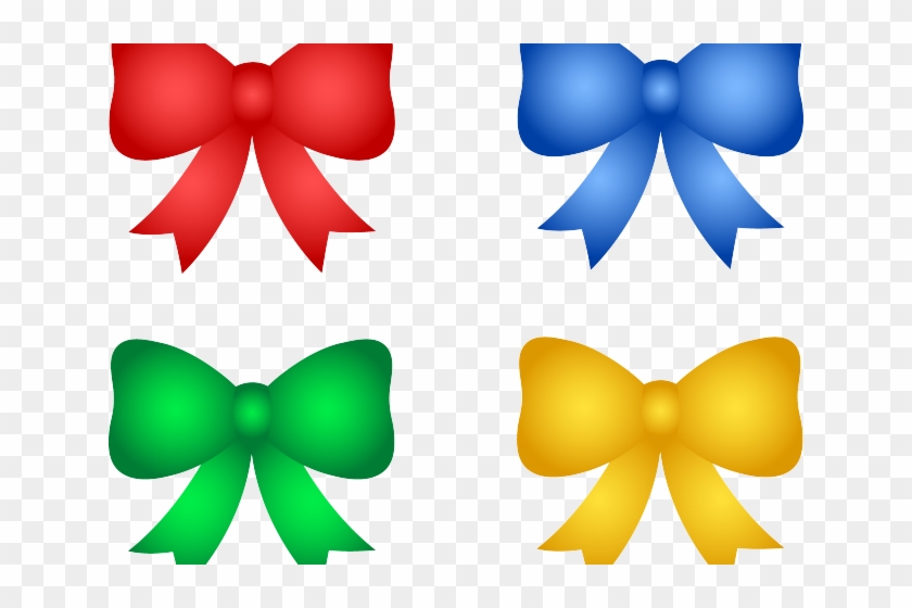 Christmas Ribbon Clipart Yellow Ribbon - Small Christmas Bow Clipart - Png Download