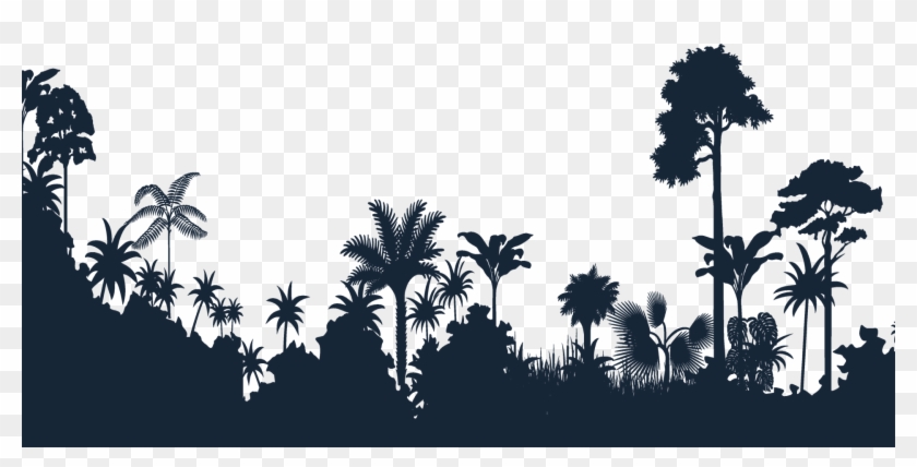 Homepage Main Bg - Jungle Tree Silhouette Png Clipart #853377