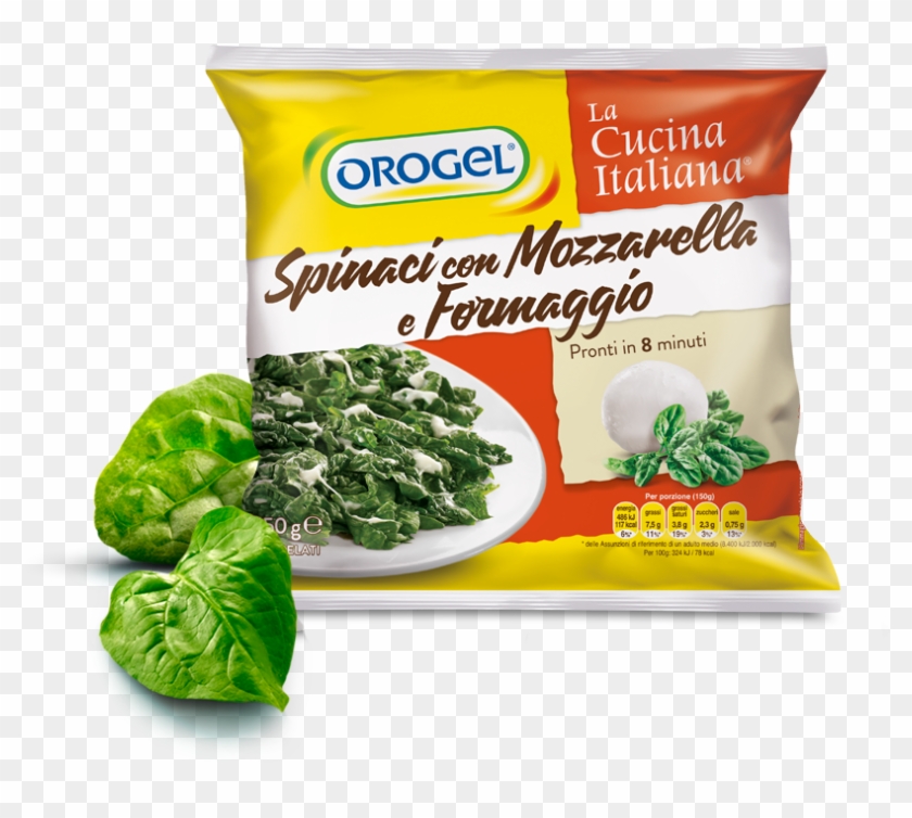 Spinach With Mozzarella And Cheese - Orogel Clipart #853404