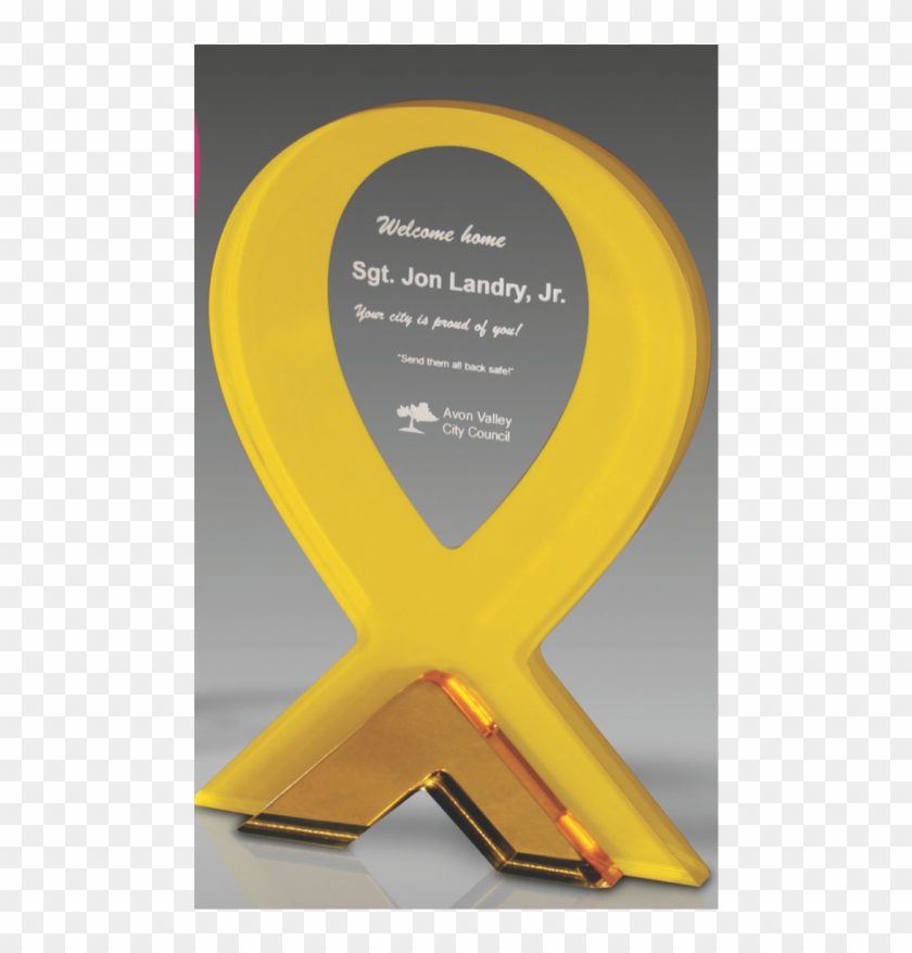 Brilliant Yellow Ribbon Award A209 - Trophy Clipart #853410