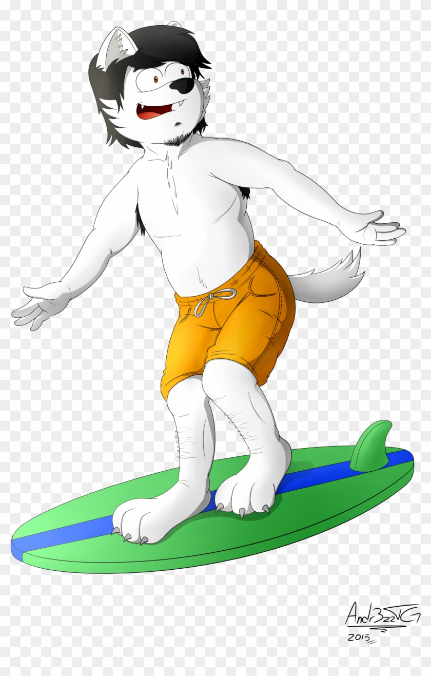 Surfer Dog - Cartoon Clipart #853433