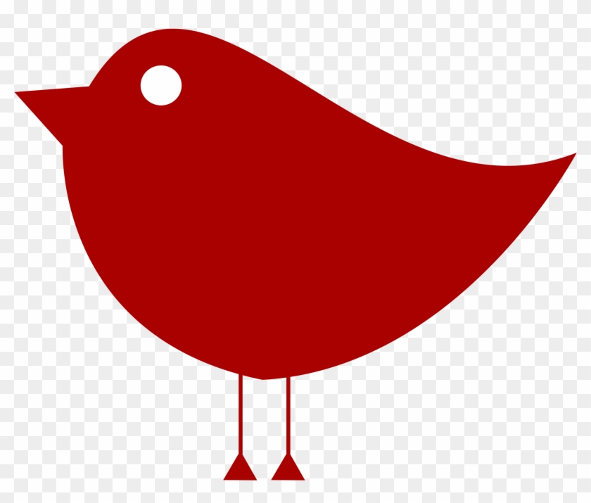Clipart Birdie One Color Flat Big Image - One Color Clip Art - Png Download #853786