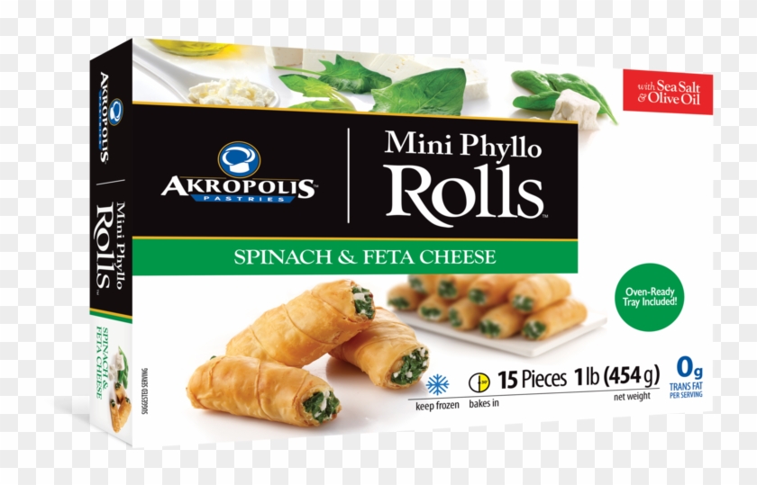 3d Box Mini Rolls Usa 454g Spinach - Pita Clipart #853819
