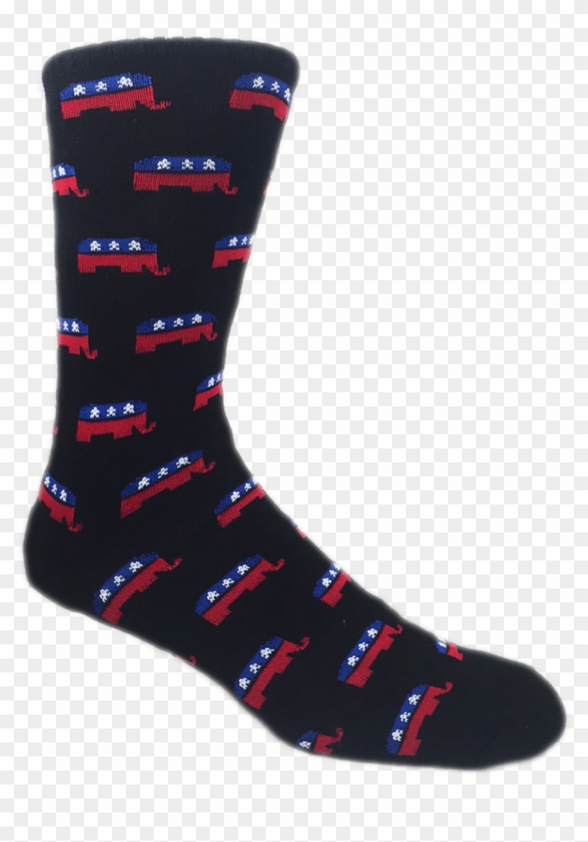 Black/usa Gop Elephants - Sock Clipart #854347