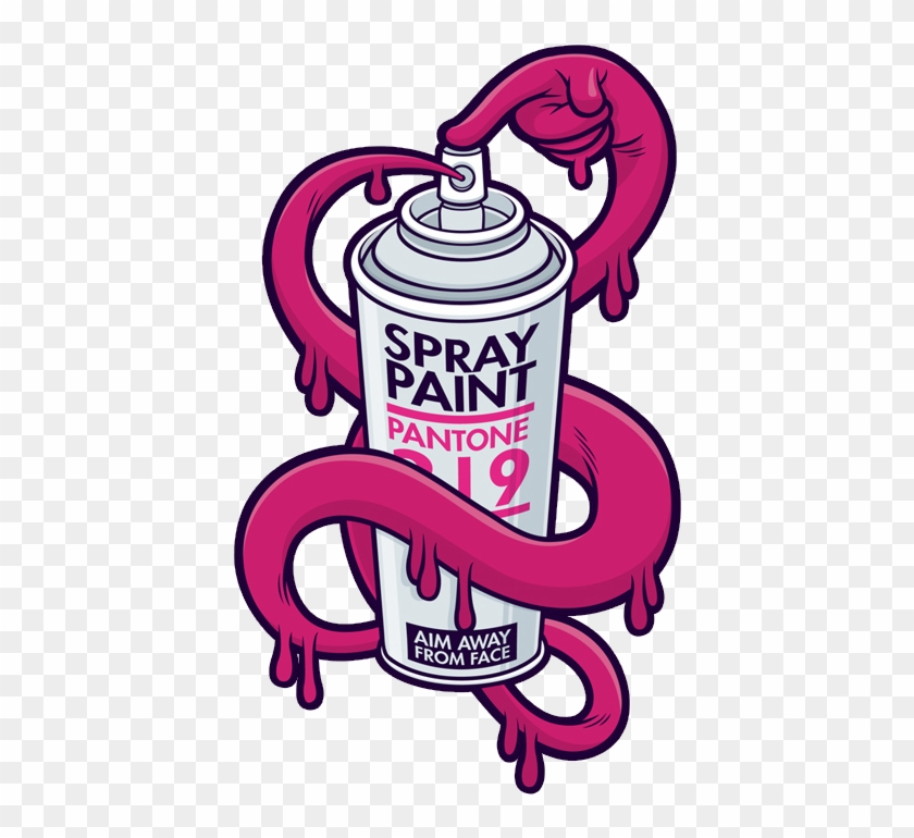 De Spray Can, Graffiti Lettering, Screenprinting, Ruler, - Graffiti Spray Can Logo Clipart