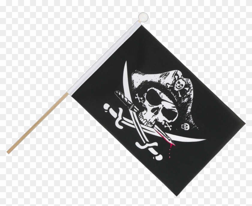Pirate With Bloody Sabre - Pirate Flag Clipart #855298