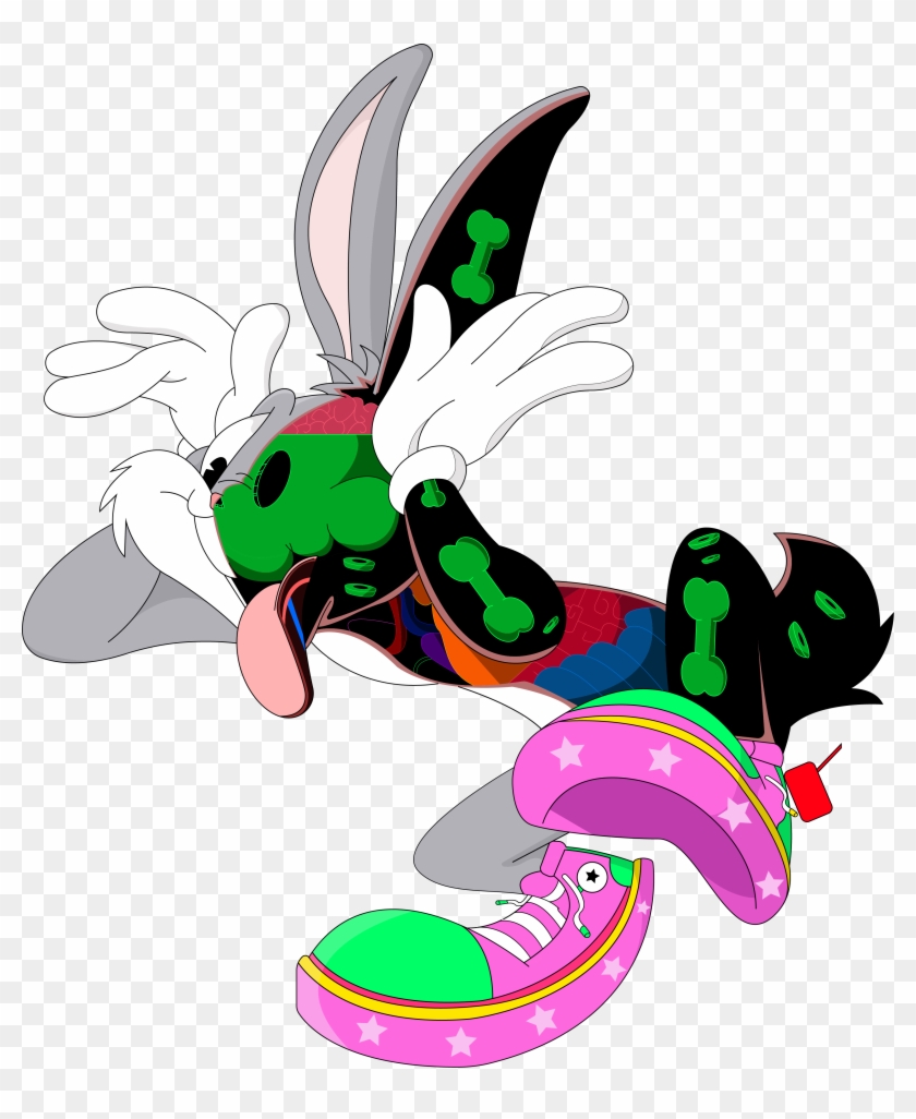 Image Of Bugs Bunny Sticker - Cartoon Clipart #855572