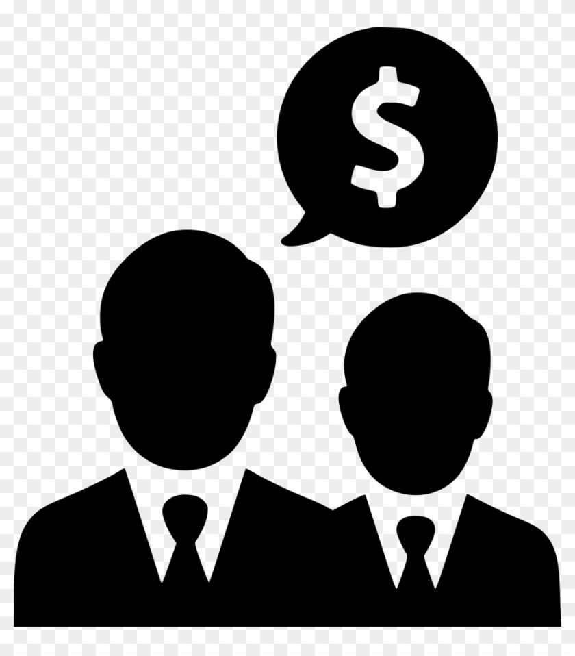 Dollar Businessmen Salesmen Income Talking Negotiations - Customer Lifetime Value Icon Clipart