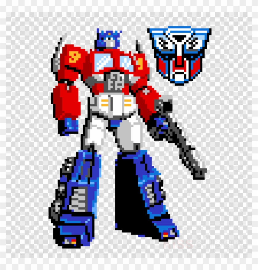 Optimus Prime Pixel Art Clipart Optimus Prime Bumblebee - Optimus Prime Pixel Png Transparent Png