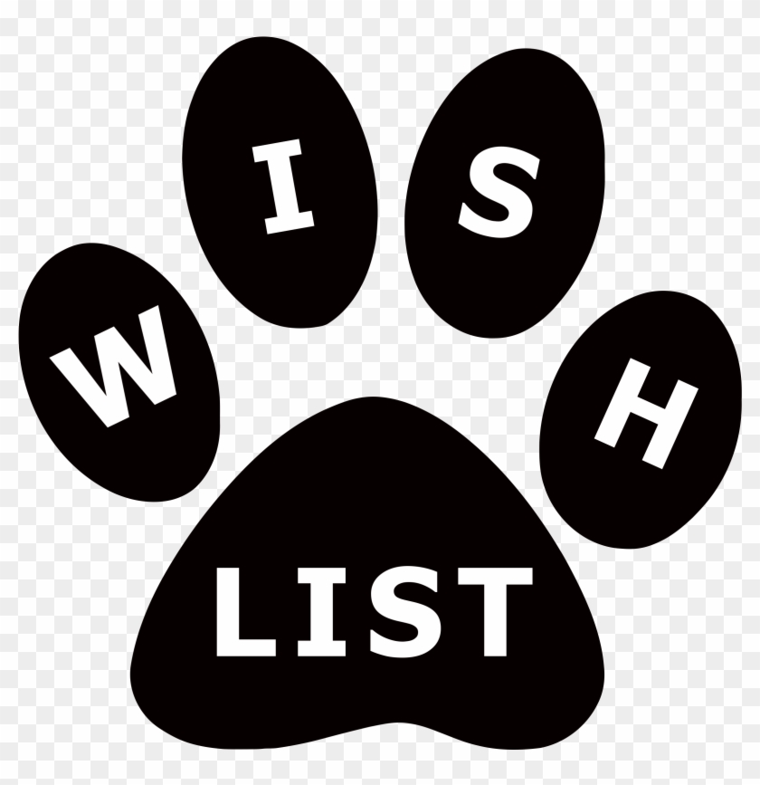 Wish List Paw Print - Circle Clipart #855885