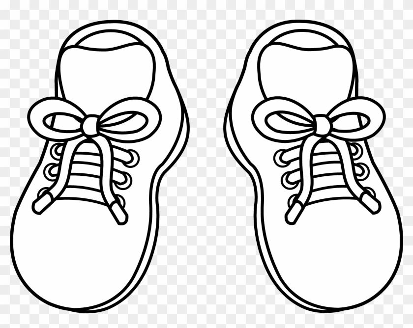 Shoe Clipart Jordans - Shoes Cartoon Black And White - Png Download