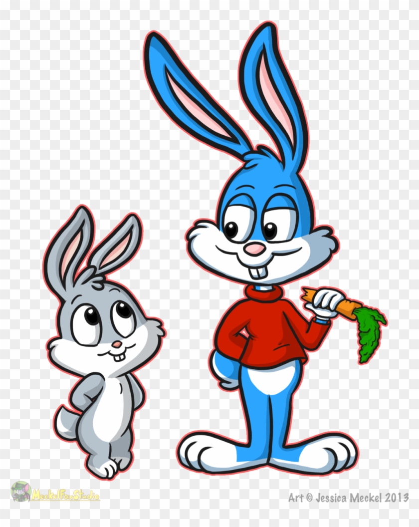 Dessiekisses 51 5 Baby Bugs And Buster Bunny By Meckelfoxstudio - Tiny Tunes Bugs Bunny Clipart #856413