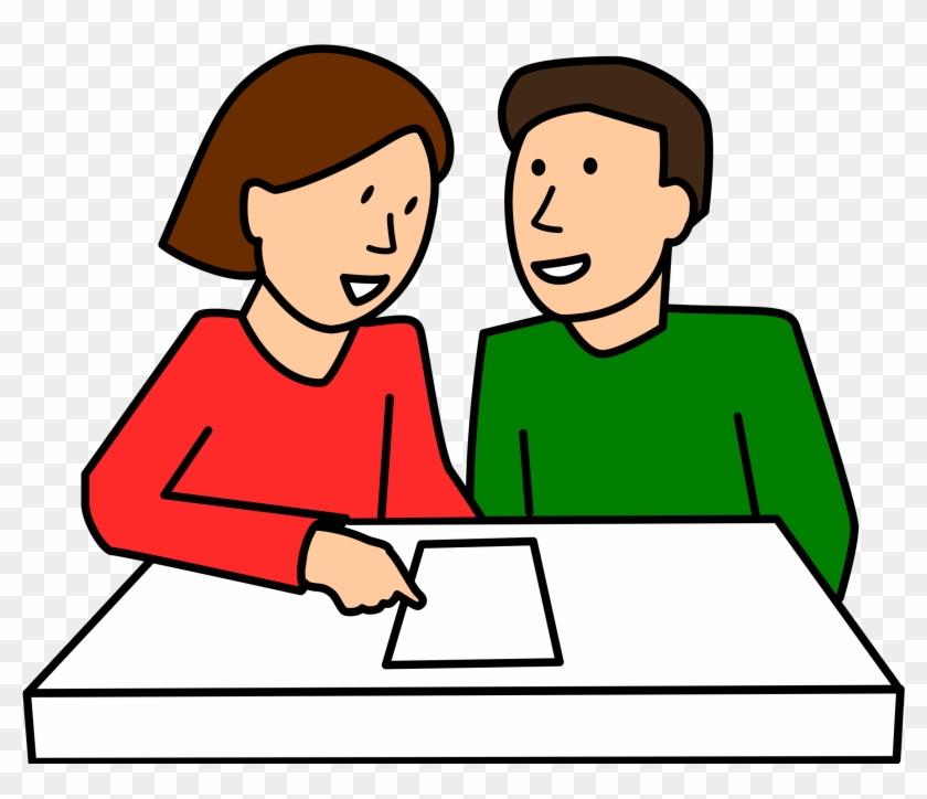 Pair Clipart Talking Partner - People Asking For Help - Png Download