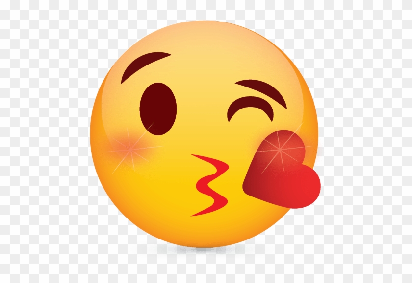 Create 😘, Emoji Blowing Kiss Logo With Online Logos - Kiss Emoji Clipart #856544