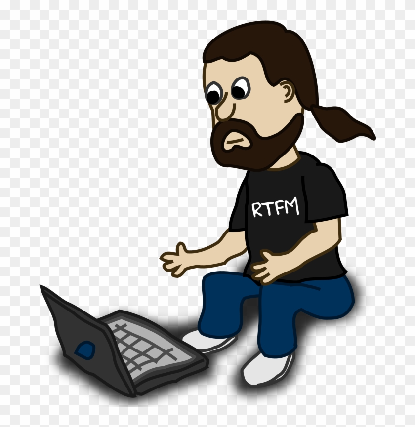 Person At Computer Cartoon - Person With Laptop Cartoon Clipart