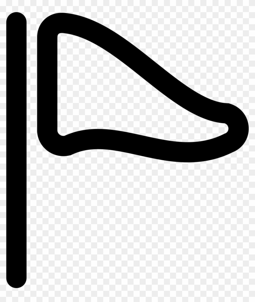 Flag Triangle Outline Comments - Triangle Flag Outline Clipart