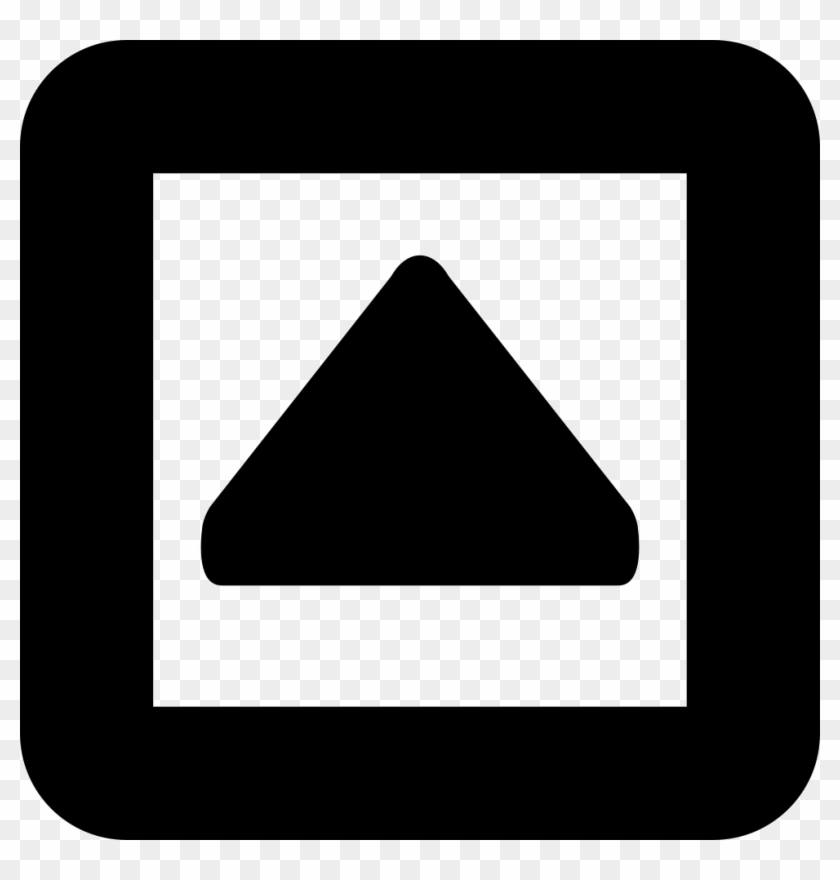 Up Arrow Triangle In A Square Gross Outline Comments - Simbolo De Un Triangulo Dentro De Un Cuadrado Clipart