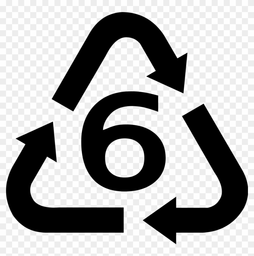 Recycle Symbol - Resin Identification Code 6 Clipart #857487