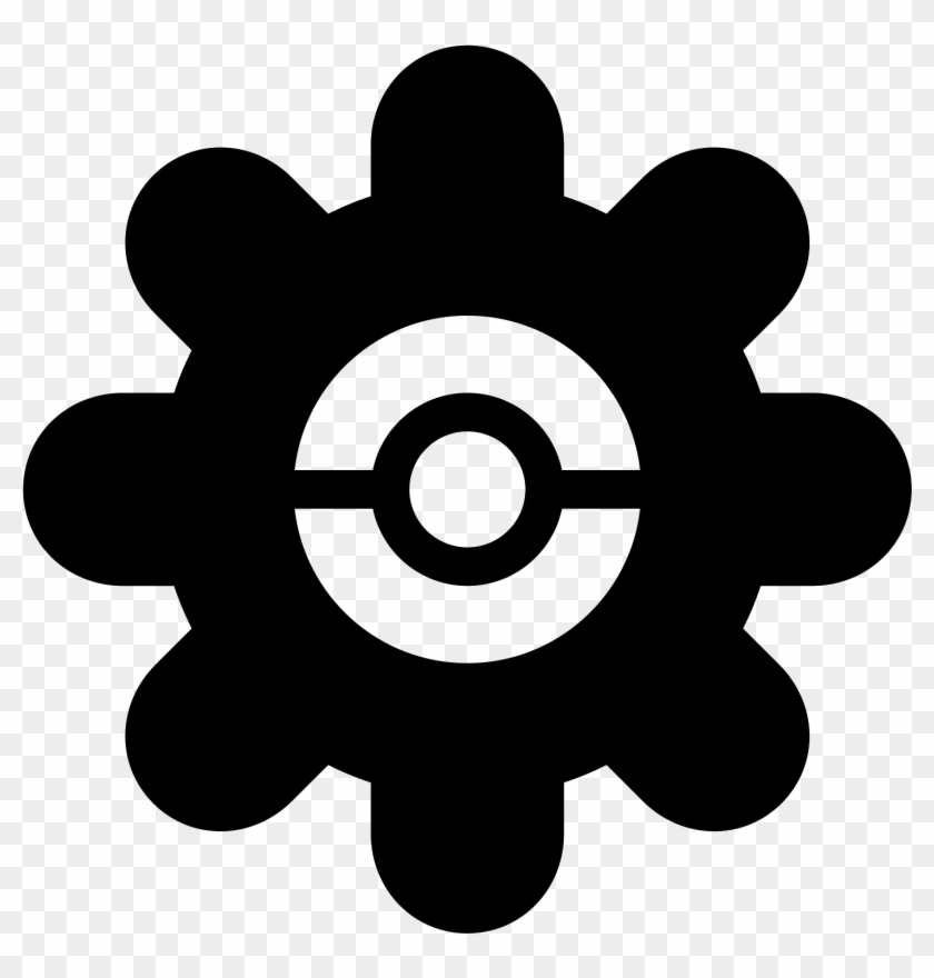 Gear Pok Filled Icon - Clip Art - Png Download