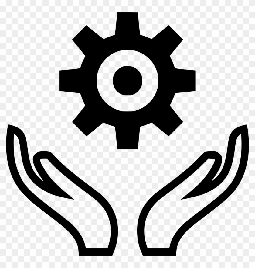 Png File Svg - Hand And Gear Png Clipart #857792