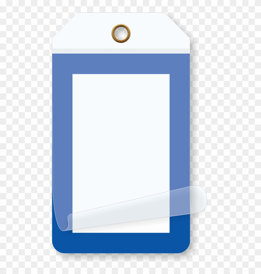 Blue Border Blank Self-laminating Tag Clipart #857914