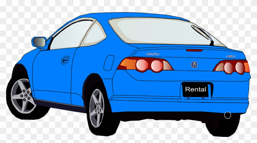 Blue Car Clipart Back Car - Back Of A Car Clip Art - Png Download