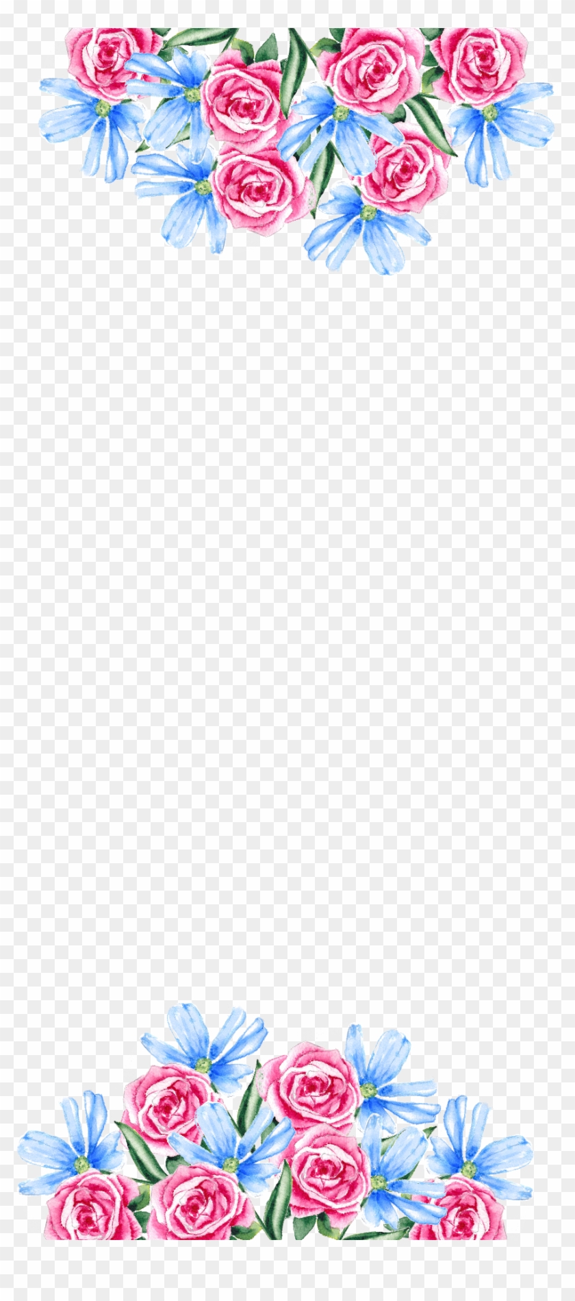 Red And Blue Flowers - Hybrid Tea Rose Clipart