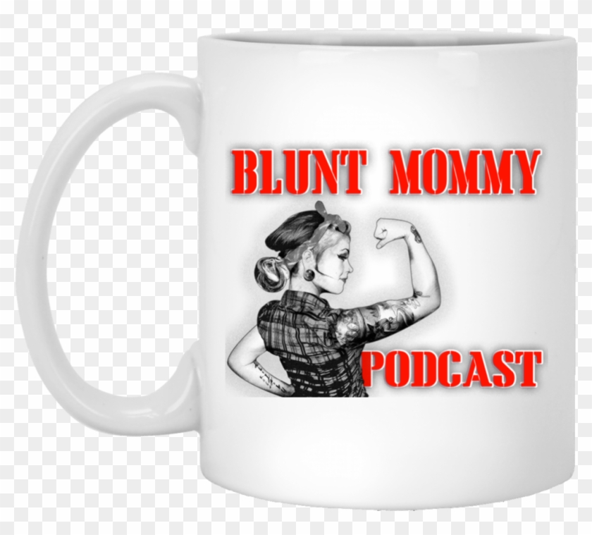 Blunt Mommy Podcast White Mug Clipart #858692
