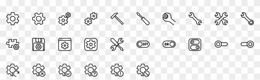 Icon Settings - System Icon Line Clipart #859322