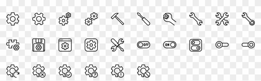 Icon Settings - System Icon Line Clipart #859322