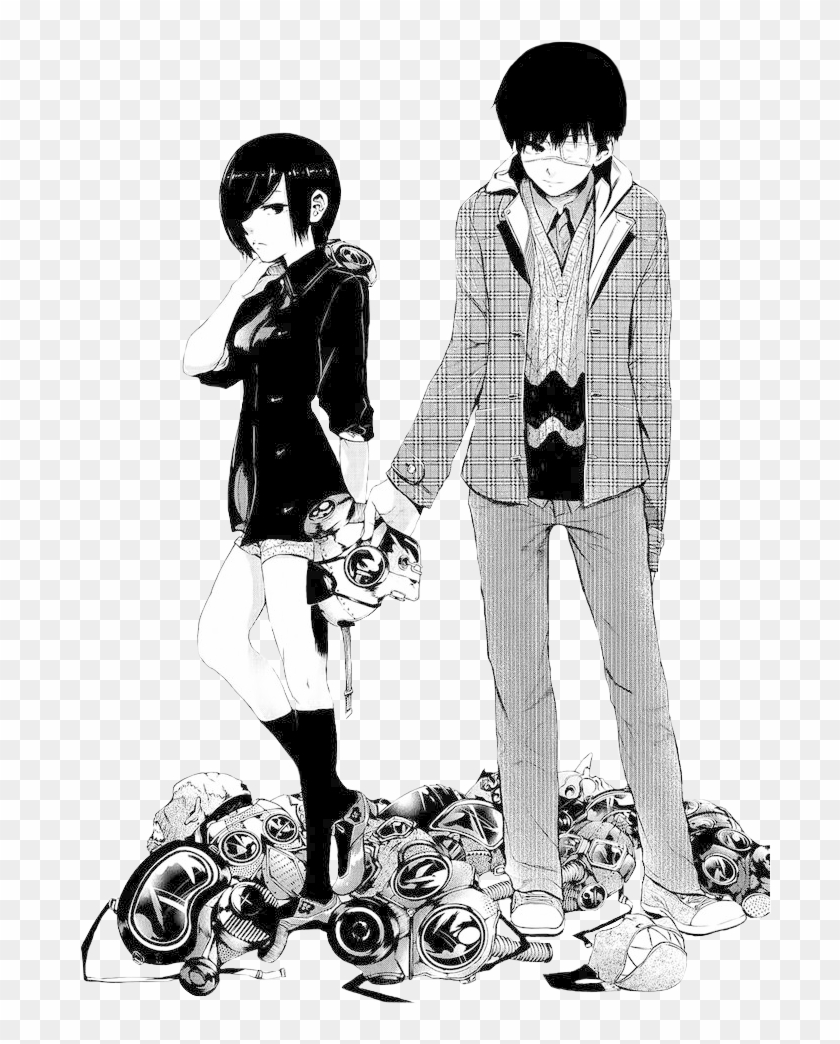 Tokyo Ghoul Ken Kaneki X Touka Kirishima Manga Clipart Pikpng