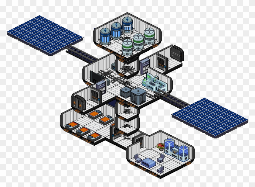 Meeple Station Is An Open-ended Space Station Simulator - Floor Plan Clipart #859866