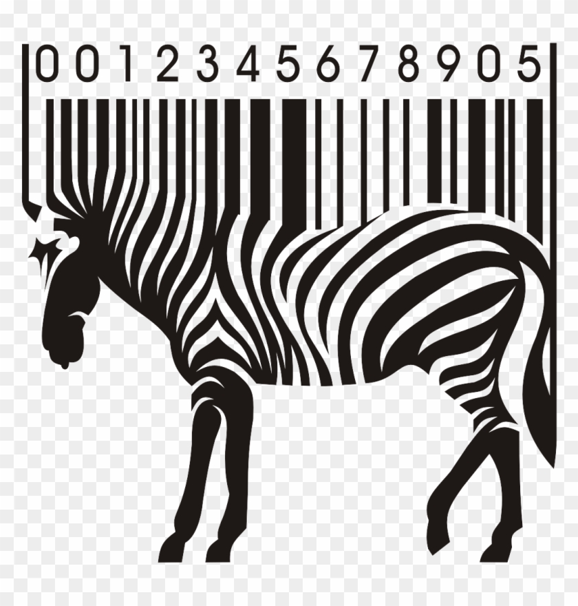 Zebra Holding Money Clipart - Zebra Barcode - Png Download #859948