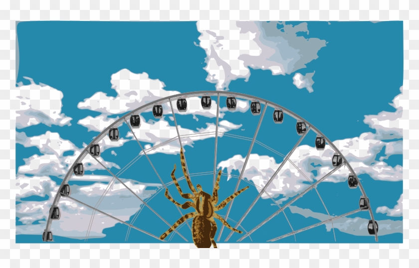 Medium Image - Ferris Wheel Of Spiders Clipart