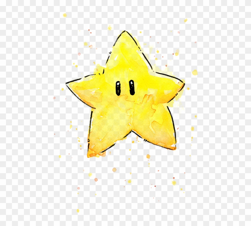 Bleed Area May Not Be Visible - Watercolor Mario Characters Art Clipart