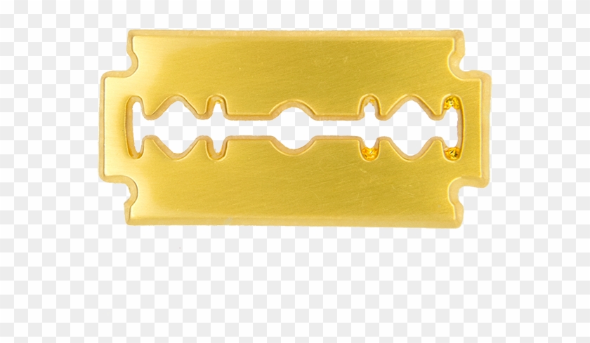 Razor Blade Transparent Image - Gold Razor Blade Png Clipart #860645