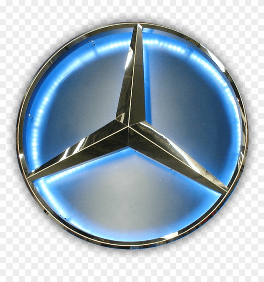 Custom Fabricated Polished Stainless Steel Mercedes - Emblem Clipart