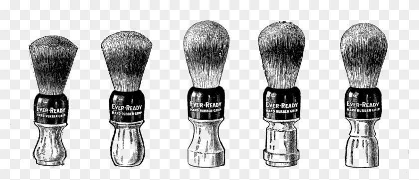 1600 X 749 3 - Shaving Brush Vintage Png Clipart