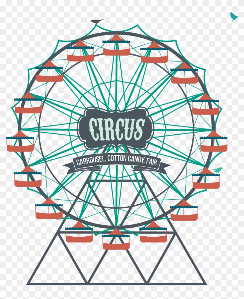 Ferris Wheel Amusement Park Clip Art - 手繪 摩天 輪 - Png Download #861400