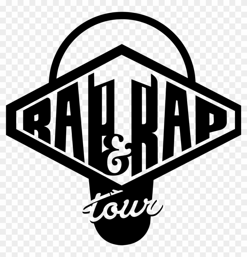 Cropped Rap Trap Tour Black - Sign Clipart #861449