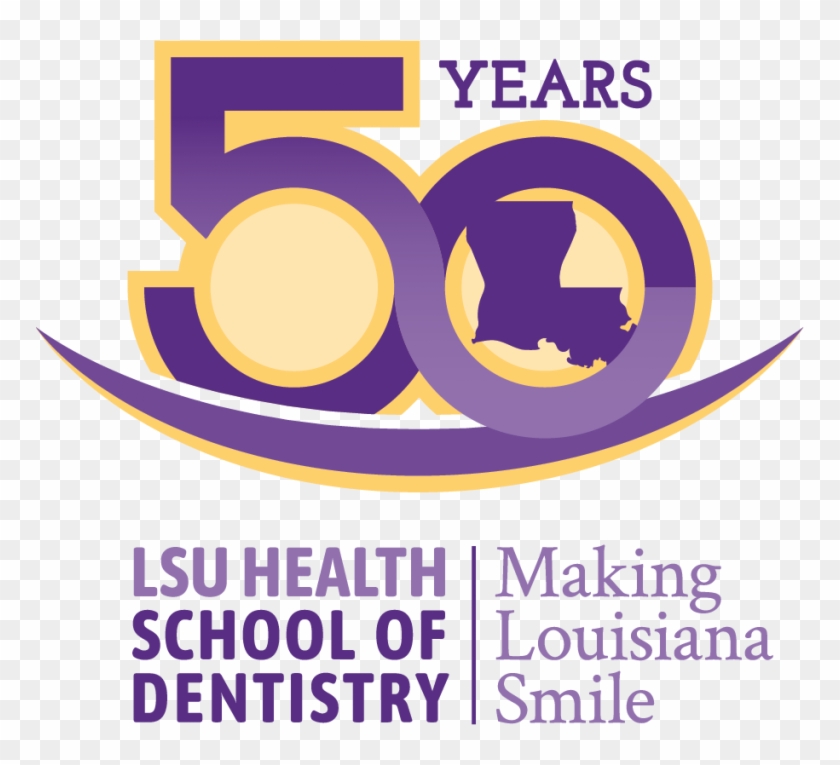 Lsu 2018 Dentistry 50thlogo Color-768x685 - Poster Clipart #862315
