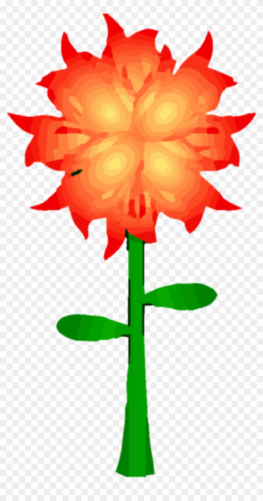 Fire Flower Png Clipart - Flower On Fire Clipart Transparent Png #862426