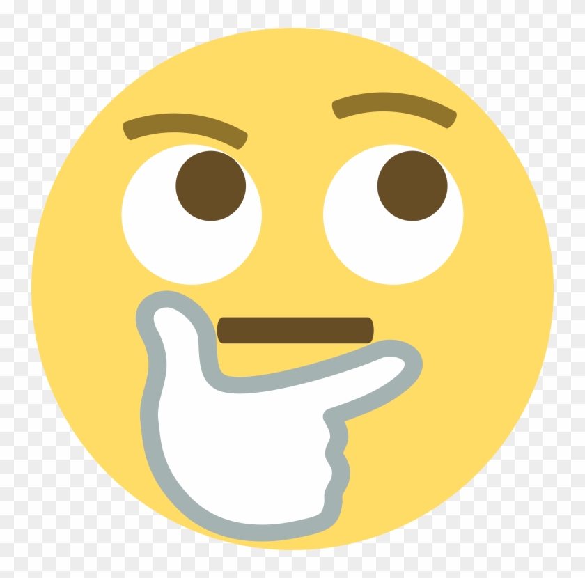 Animated Confused Emoji - Face Transparent Thinking Emoji Clipart
