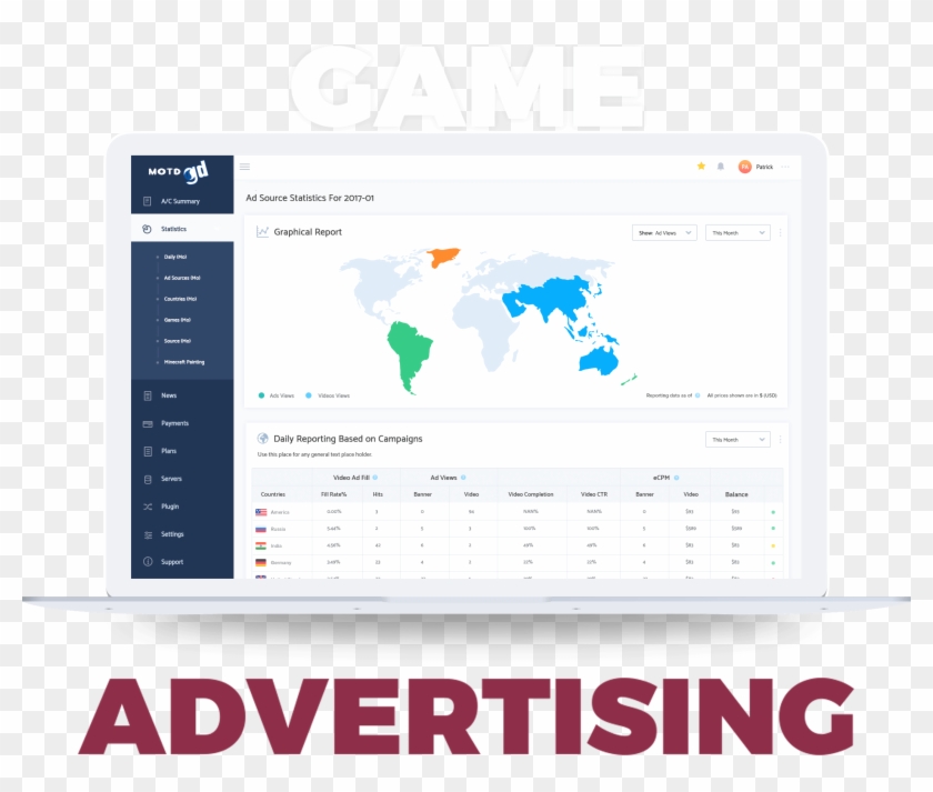 A Market Leader In Game Advertising - World Map Clipart