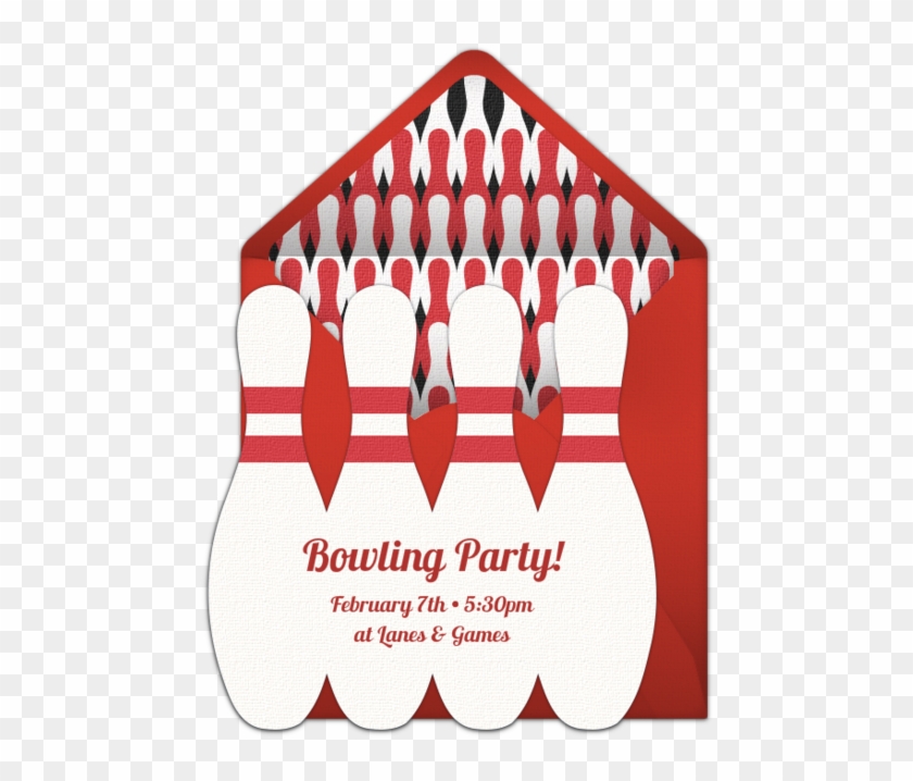 Bowling Pins Online Invitation - Duckpin Bowling Clipart
