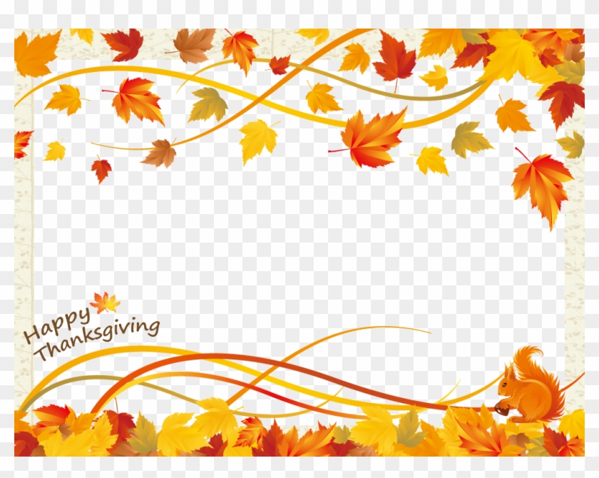 Thanksgiving Day Frame - Fall Gift Certificate Template Free Clipart