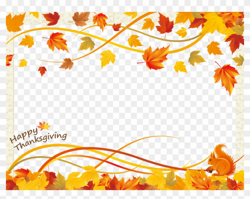 Thanksgiving Day Frame - Fall Gift Certificate Template Free Clipart #864132