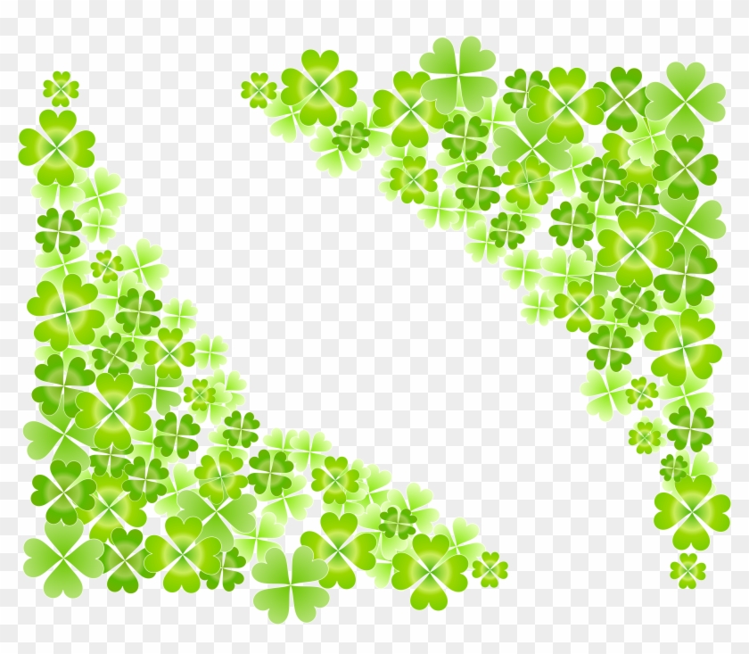 Four Leaf Clover Background - Transparent Background Four Leaf Clover Png Clipart #864154