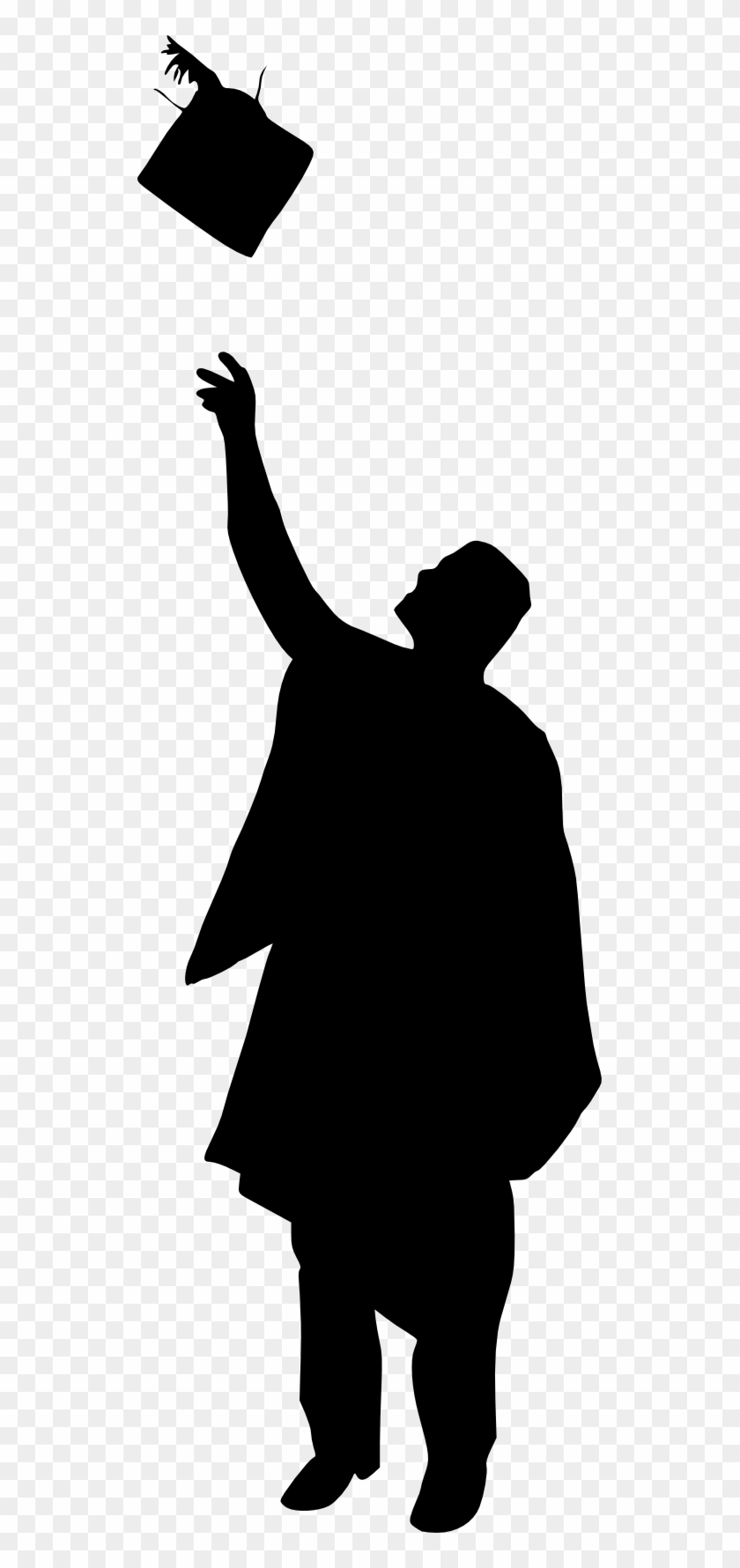 Free Download - Graduate Silhouette Transparent Background Clipart